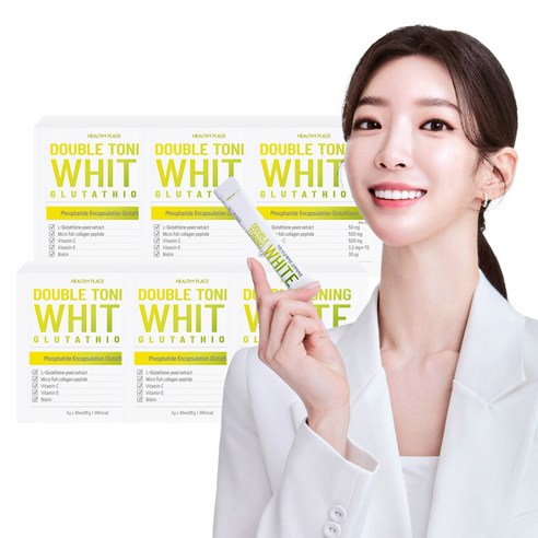 더블 토닝 화이트 글루타치온 30포, 90g, 6개