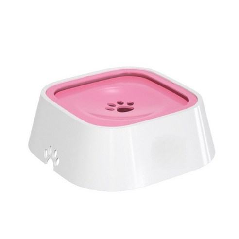 지나로 입 젖지않고 1.5L 물도깨끗한 흔들리지않은 펫 물그릇, 1개, 핑크