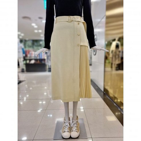 씨씨콜렉트 플리츠 블록 벨티드 스커트 C231MSD002 백화점 아울렛 (3251187) 씨씨콜렉트스커트