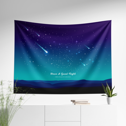 아트앤코 캔버스 패브릭 포스터 밤하늘 100x75cm, 굿나잇 AT-04