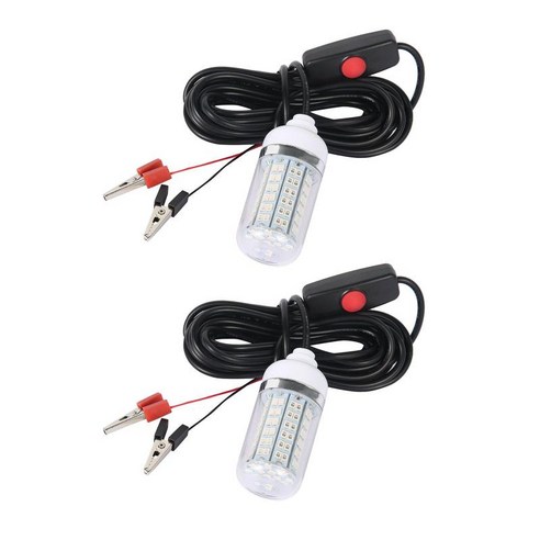 IP68 방수 12V 주도 수중 낚시 조명은 새우 오징어 램프를 유치, 하얀색, 30x80mm, ABS