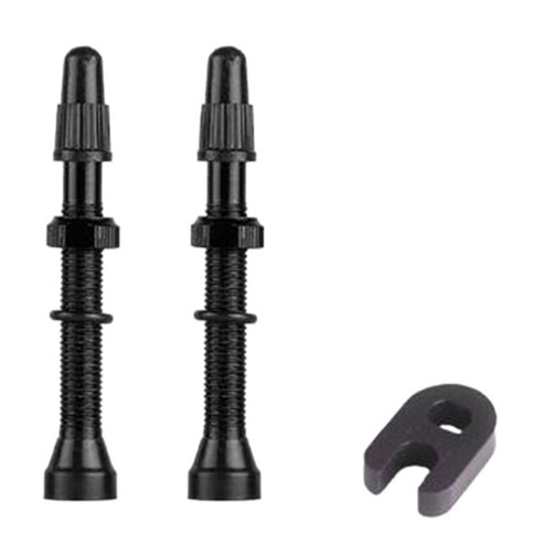 1Pair 자전거 60mm 도로 자전거 튜브 타이어 용 밸브 황동 코어 합금 줄기 튜브리스 밀봉 제 호환, 하나, 검정