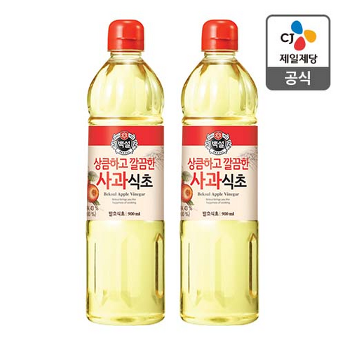 백설 자연발효 사과식초, 500ml, 2개