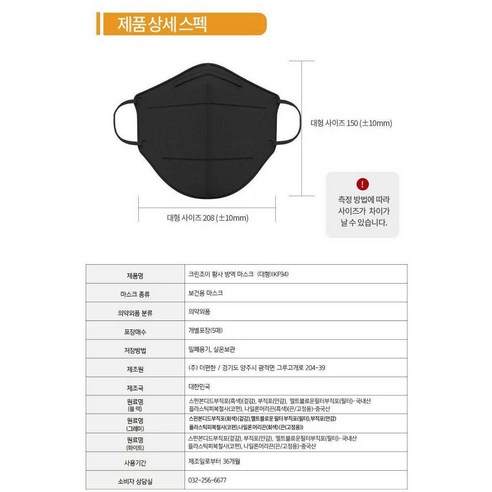 안전과 스타일을 동시에 제공하는 크린조이 KF94 마스크