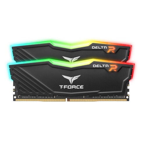 TeamGroup T-Force DDR4-3200 CL16 Delta RGB 블랙 패키지 서린 (16GB(8Gx2)), TeamGroup T-Force DDR4-3200 CL16 Delta RGB 패키지 서린 (16GB(8Gx2))