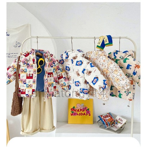 어린이 패딩 남녀 어린이 두꺼운 기모 외투 아동복-차이나통114