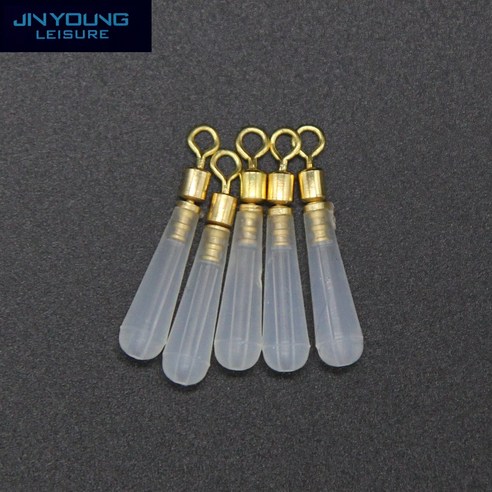 고향낚시 국산 실리콘 유동 찌고무 방망이 투명 금색 원형도래 찌홀더 JY-133, L, 1개