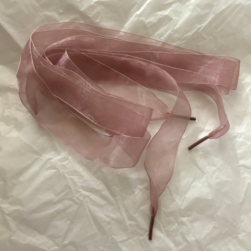 샤콘 쉬폰 시스루 오간자 신발끈: 당신의 신발에 불어넣는 한 떨기 꽃잎 리본신발끈