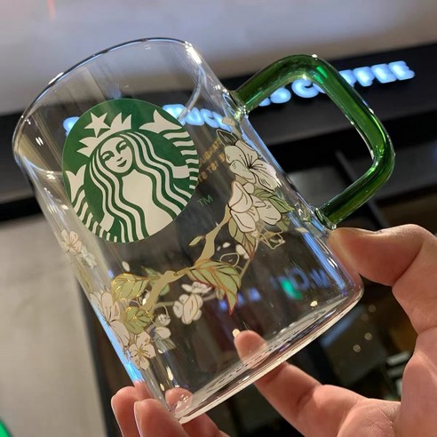 스벅 유리컵 배꽃 머그컵: 아름다운 디자인과 편리한 사용법이 만났다