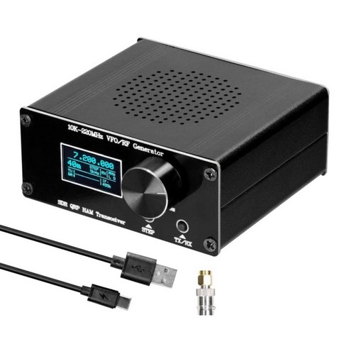라디오 디버거 SDR 트랜시버 Qrp RF Vfo 햄 발생기 슈퍼헤테로다인 수신기, 90x100x40mm, 금속, 검은 색