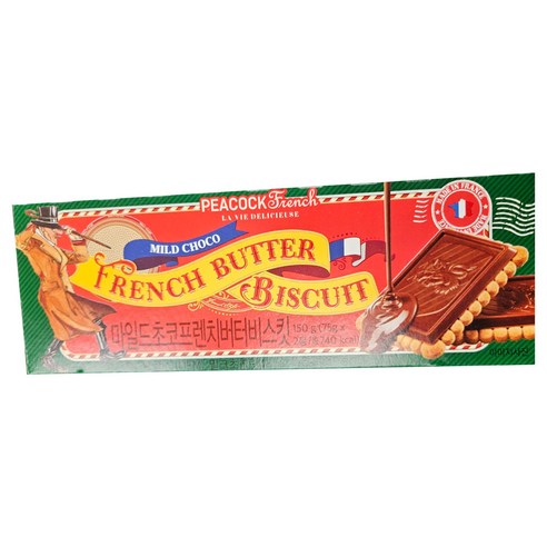 피코크 마일드초코프렌치 버터비스킷 150g, 3개 초코리프 피코크 마일드초코프렌치 버터비스킷 150g, 3개 초코리프