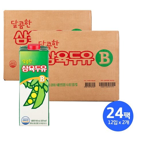 삼육 삼육두유 달콤한 B, 950ml, 24개