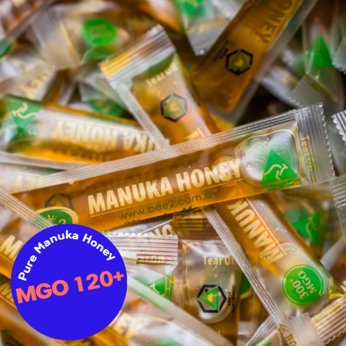(ozproducts2u) 호주 Bee2 비투 마누카꿀 MGO120+ 12g X 100스틱, 1개, 4) 20개입(파우치팩)
