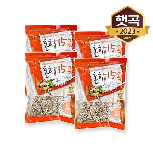 [이잡곡이다] 국산 혼합15곡 800g x 4봉, 4개