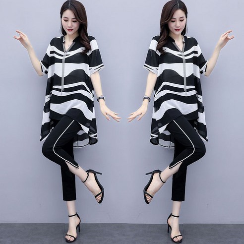 빌리즈빈 소다상하세트 봄 여성 브이넥 옆트임 상하세트 S789