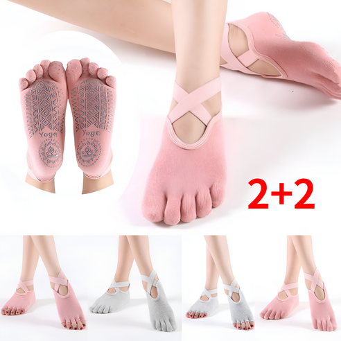 헬로우바디 [2+2] 필라테스 양말 미끄럼방지 논슬립 요가양말 4종세트