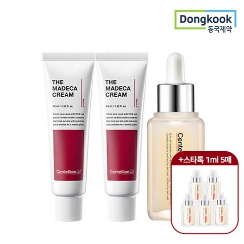 동국제약 센텔리안24 마데카 크림 시즌6 45ml 2개 + 스타톡 세럼 50ml+1ml 5매 증정, 단품