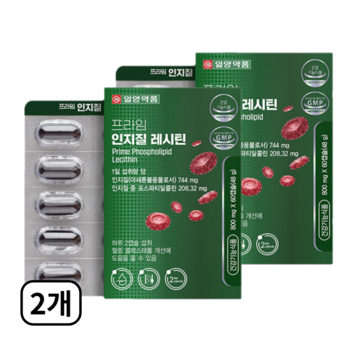 일양약품 인지질 레시틴 1200mg 대두레시틴 콜레스테롤 개선 도움, 6박스, 60캡슐