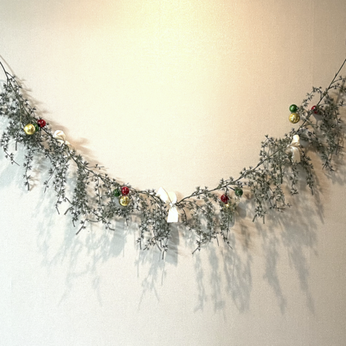 [OKㅣ강추] 겨울 새해 신년 벽장식 덩굴 트리 가랜드 벽트리 1.8m 블루그린 [OKNOWㅣ추천상품]