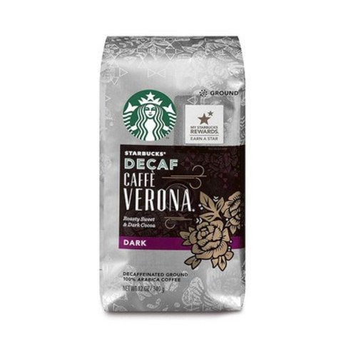 스타벅스 Starbucks Caffe Decaf Verona Dark Roast Ground Coffee 12oz 디카페 베로나 다크 로스트 그라운드 커피 340g, 340gx2개