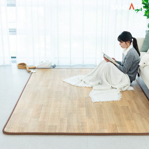 따스함과 안전을 겸비한 삼바텍 마루무늬 온수매트 점보특대형으로 따뜻하고 건강한 겨울을!