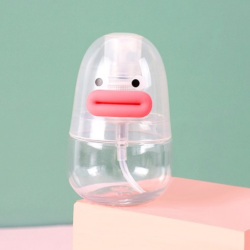 ZZG025y 매력 입술 포인트 스프레이 공병 귀여운 투명 다용도 깔끔 여행 휴대용, 핑크입술스프레이공병 투명, 1개