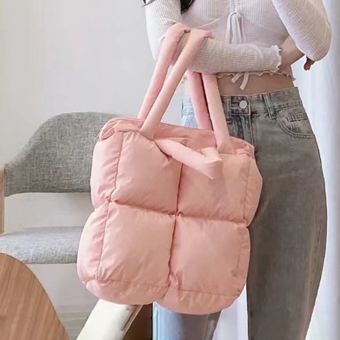 맥킨 패딩백 여성 토트백 노트북 파우치 버킷백 퀄팅 가방