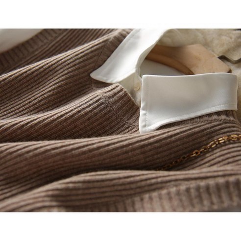 지크로스 스타일리쉬 옆트임 여성 니트 조끼