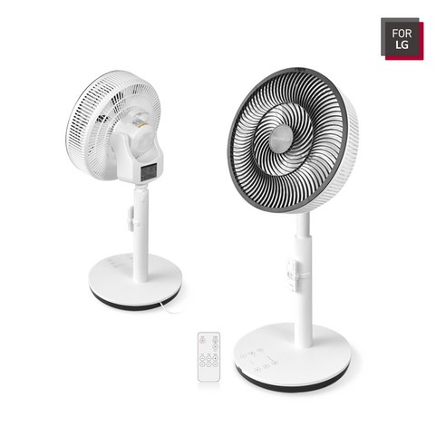 FOR LG 입체 3D 회전 서큘레이터형 선풍기 12인치 간편세척 저소음 공기순환 수면풍 안전 리모컨