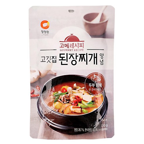 고메레시피고깃집된장찌개양념 130G청정원, 130g, 1개 장/소스/드레싱/식초