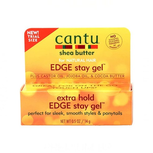 Cantu CANTU 천연 모발용 시어 버터 엑스트라 홀드 엣지 스테이 젤 14.2g(0.5온스) 14.2g(0.5온스) - 헤어스타일링 | 쿠팡