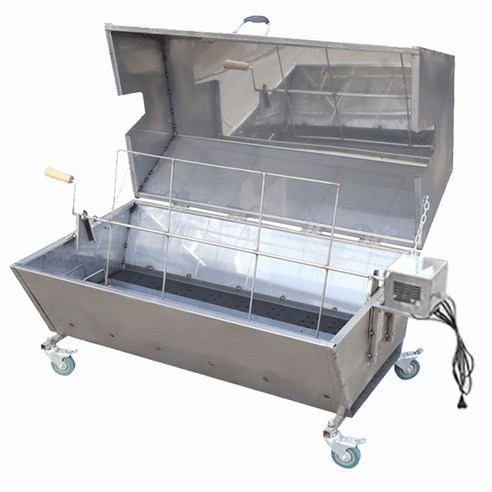 전자동 통바베큐 기계 스토브 치킨 훈연 꼬치 통구이 통돼지, 뚜껑이없는 120 x 70 조정 가능
