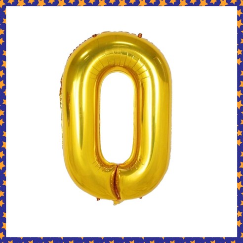 파티브로 숫자풍선 32인치(70cm) 생일 기념일 이벤트 포토존 꾸미기, 숫자0, 2개, 비비드골드
