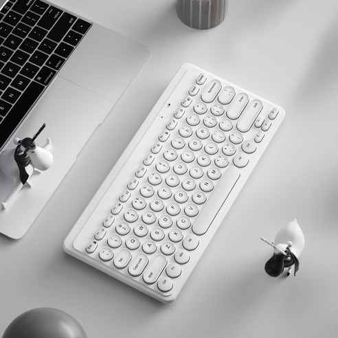 [시요] 2.4G 무선 키보드 마우스 세트 USB Keycaps 음소거 매직 미니 무선 게임 키보드 마우스 콤보 PC 게이머 컴퓨터 노트북, white keyboard, 하나, 하나