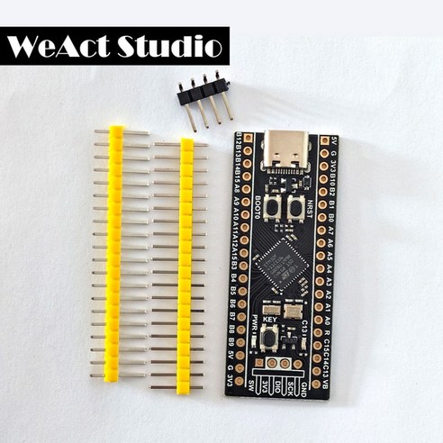 데모보드 악세사리 싱글모드 개발 WeAct-BlackPill STM32F411CEU6 STM32F4 코어 보드 학습 개발 Arduino, 한개옵션1, 01 STM32F411CEU6