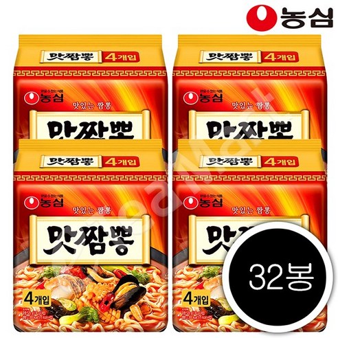 농심 맛짬뽕 봉지라면, 32개