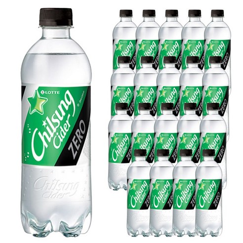 [제트스카이]롯데칠성음료 칠성사이다 제로 업소, 500ml, 20개