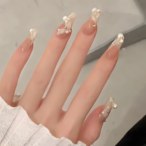 CLJD 네일팁 24종 세트 인조손톱 젤네일스티커, 롱KR79, 1세트