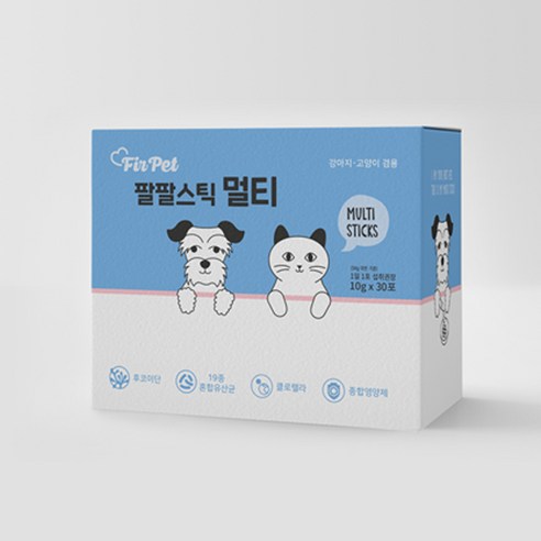 퍼펫 짜먹는 강아지영양제 팔팔스틱 30p, 30회분, 피부/피모+장건강, 2개