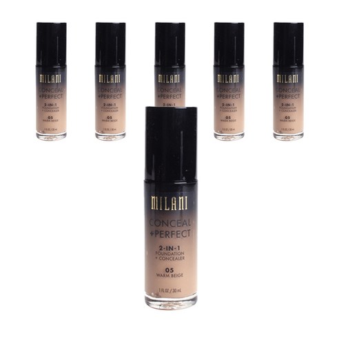 밀라니 컨실 +퍼펙트 2-in-1 파운데이션 + 컨실러 30ml, Warm Beige, 6개