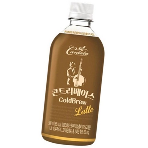 (올핀) 롯데 콘트라베이스 500ML 라떼 - 묶음 (6개입), 6개