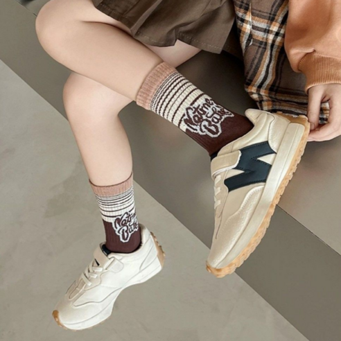 우리 아이 발에 닿는 행복, 어반바스켓 레터링 양말 5켤레 세트