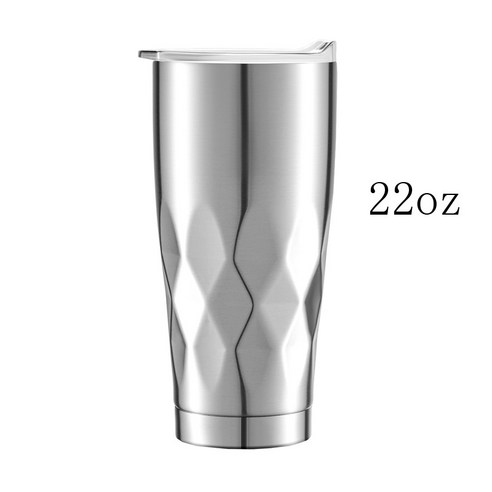 KORELAN 30oz 자동차 컵 일용품 보온 커피 컵 304 스테인리스강 냉동 맥주 컵, 22oz 이형, 원색 일반 포장