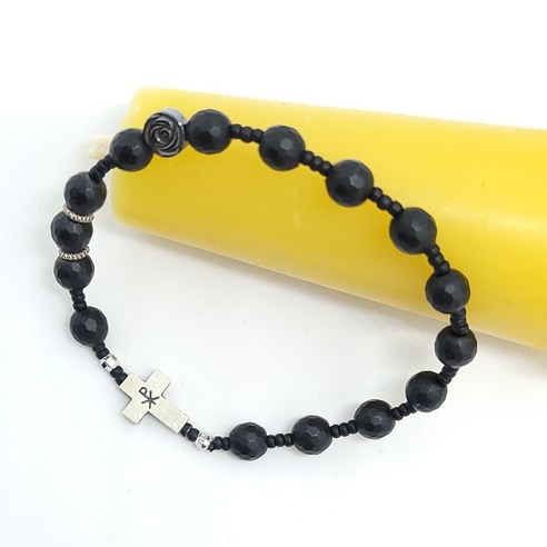 신성한 신앙의 표시: INRI 익투스 XP 성심 테레사 천주교 묵주팔찌