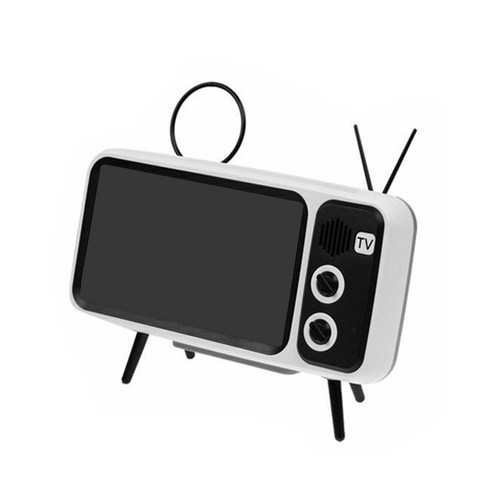 BESTOPE 레트로 TV 전화 홀더 블루투스 스피커 휴대 스탠드 화면 돋보기 전화에 대 한, 모듬 된 색상, 1