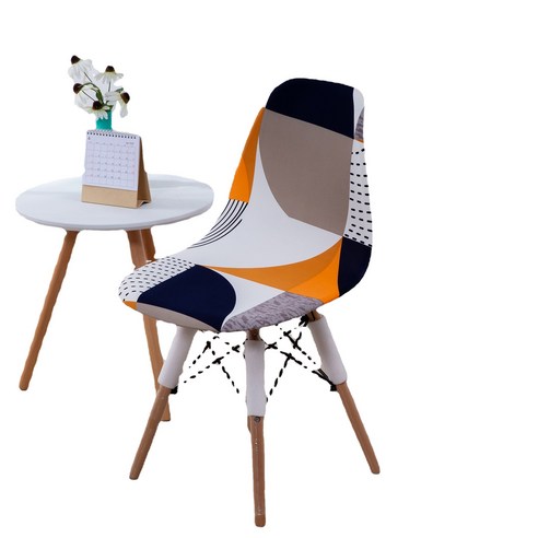 Elastic 의자 커버 Eames 의자 커버 북유럽 쉘 의자 커버 간단한 현대 식당 의자 커버, 기하학, 伊姆斯椅套常规款