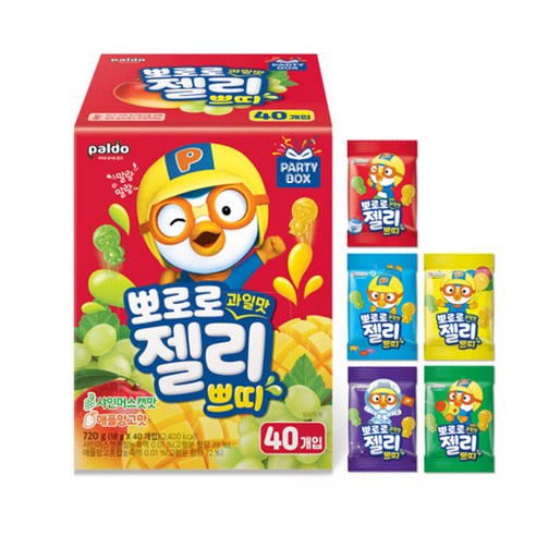 뽀로로 과일맛 젤리 쁘띠 720g (18g*40개입), 1개