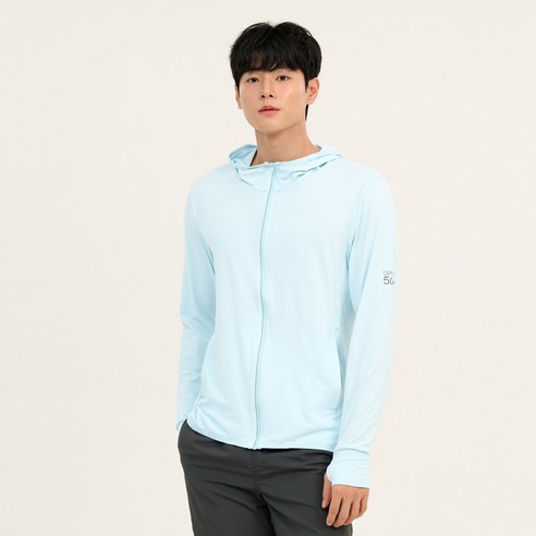 위크나인 오프닝 후드 집업 래쉬가드, 라이트블루