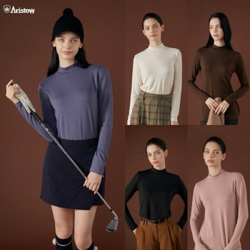 아리스토우 23FW 여성 소프트 데일리 모크넥 5종