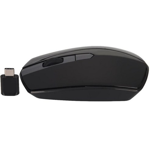 무선 마우스 무선 마우스 무선 마우스 데스크탑 컴퓨터 노트북용 USB 수신기 Type-C가 있는 PC 광학 무선 마우스, 블랙, {"사이즈":"120x70x35mm"}, {"수건소재":"아크릴로 니트릴 부타디엔 스티렌 플라스틱"}